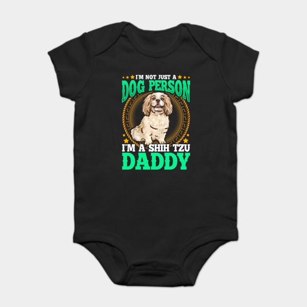 SHIH TZU Dad Design Fathers Day Baby Bodysuit by creative
